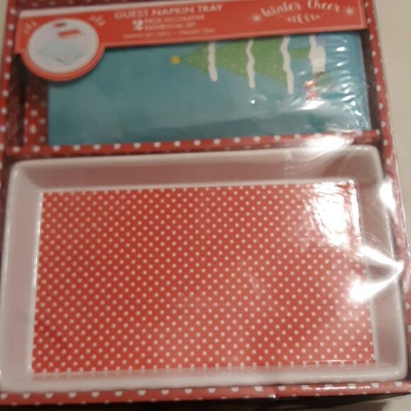 Winter Cheer Guest Napkin Tray - Picture 1 of 5